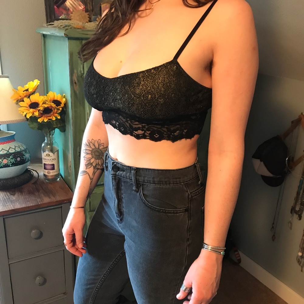 Black and gold bralette